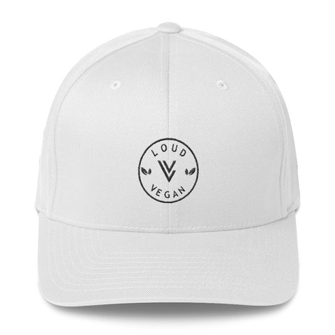 Loud Vegan Logo design - Flex Fit Structured Twill Cap