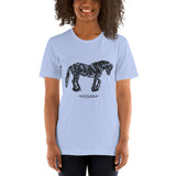 Womens Short-Sleeve Vegan horse Unisex T-Shirt
