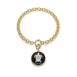 Chunky Chain Vegan Island Turtle Bracelet