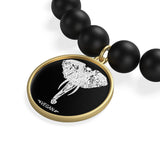 Matte Onyx Vegan Elephant  Bracelet