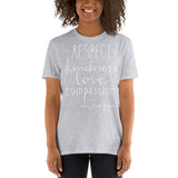 Loud Vegan Respect, Kindness, LOVE & Compassion Short-Sleeve T-Shirt (unisex)