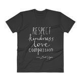 Loud Vegan Respect, Kindness, Love and Compassion V-Neck T-Shirt