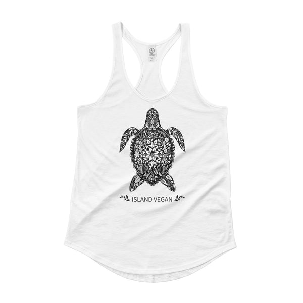 Loud Vegan Island Turtle Women's Shirttail Tank Top