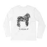 Loud Vegan Gorilla Long Sleeve Fitted Crew