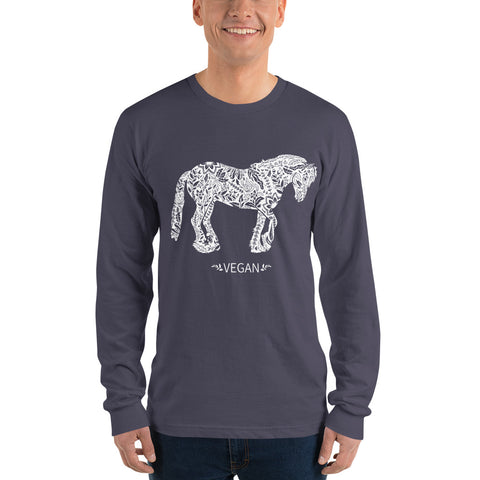 Vegan Horse Long sleeve t-shirt