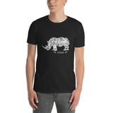 Vegan Rhinoceros design Short-Sleeve Unisex T-Shirt