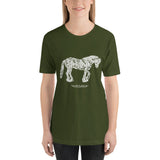 Womens Short-Sleeve Vegan Horse Unisex T-Shirt