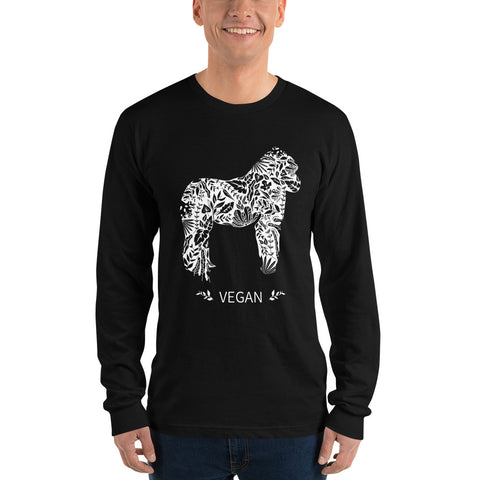 Vegan Gorilla Long sleeve t-shirt