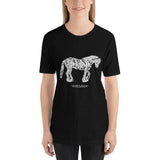 Womens Short-Sleeve Vegan Horse Unisex T-Shirt