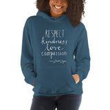 Loud Vegan Respect, Kindness, LOVE & Compassion Hooded Sweatshirt