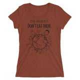 Loud Vegan Love Animals Don't Eat Them Long Sleeve Ladies T-Shirt