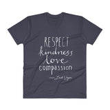 Loud Vegan Respect, Kindness, Love and Compassion V-Neck T-Shirt