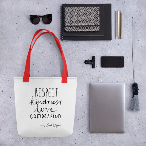 Respect Kindness Love and Compassion design - Tote bag