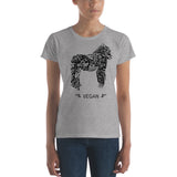 Women's short sleeve Gorilla Vegan Power  t-shirt