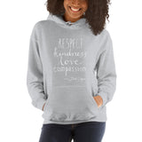 Loud Vegan Respect, Kindness, LOVE & Compassion Hooded Sweatshirt