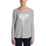 Loud Vegan Elephant Ladies Long Sleeve Tee