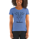 Loud Vegan Kindness Deer Ladies Short Sleeve T-Shirt