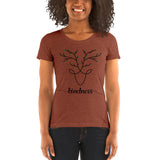 Loud Vegan Kindness Deer Ladies Short Sleeve T-Shirt