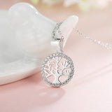 Sterling Silver Star Tree Pendant Necklace with Chain. AAA Zirconia, Great gift for that Special Vegan